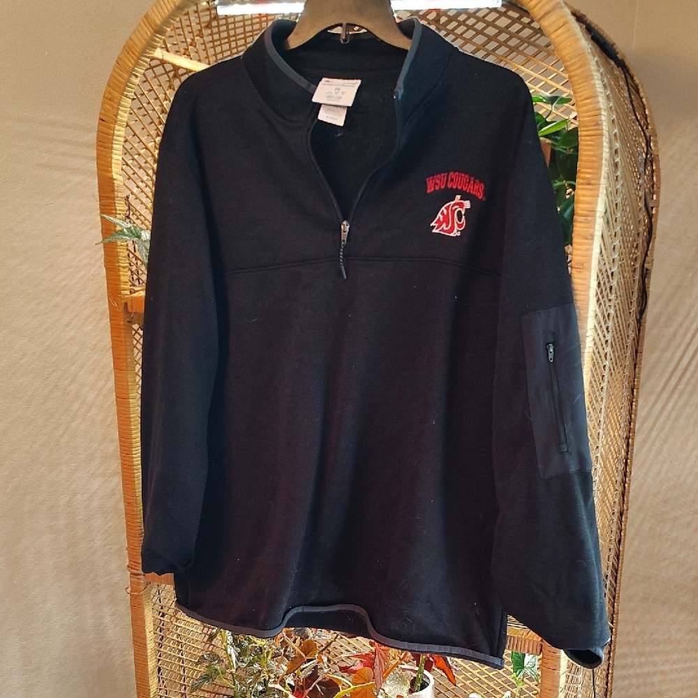 Champion Black WSU Cougars Quarter-Zip Pullover